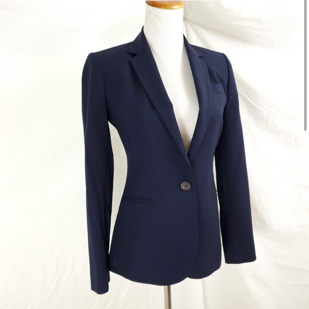 J. Crew 1035 Bi Stretch Wool Navy Blazer Tollegno 1900